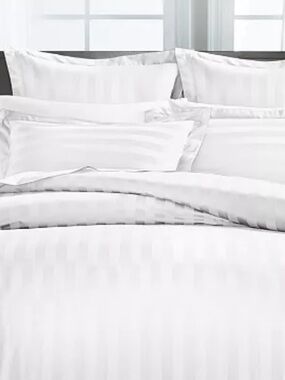 Charter Club Damask Stripe 550 Thread Count 100% Cotton Duvet Cover Set Twin